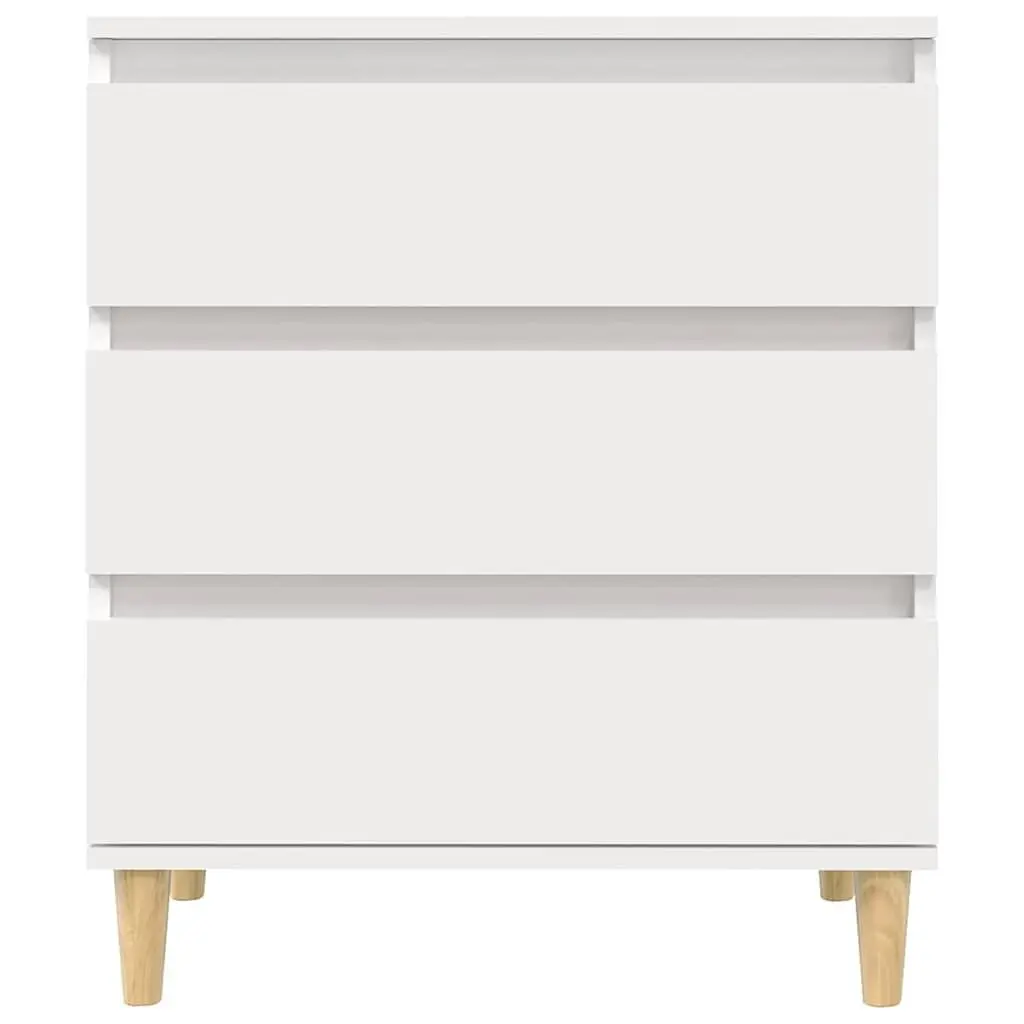 Sideboard for Storage White 60x35x70 cm Engineered Wood Cabinet with 3 Drawers