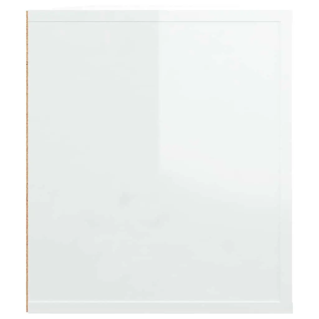 TV Cabinet for Living Room White High Gloss Engineered Wood 100 x 35 x 40 cm