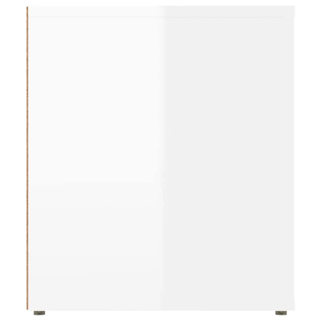 TV Cabinet for Living Room White High Gloss Engineered Wood