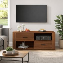 Brown Oak TV Cabinet 100x35x40 cm - Media Storage Unit