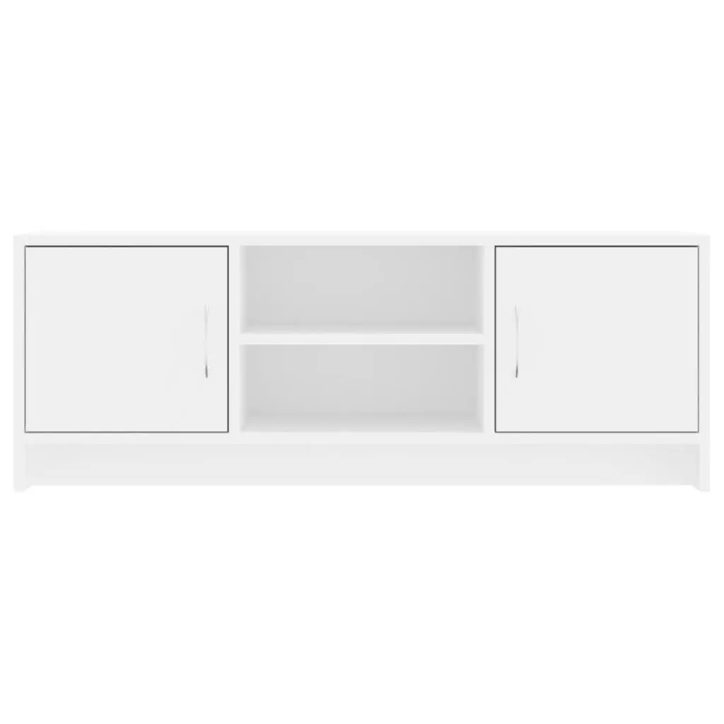 TV Cabinet White 102x30x37.5 cm Living Room Media Stand Storage Unit with Doors