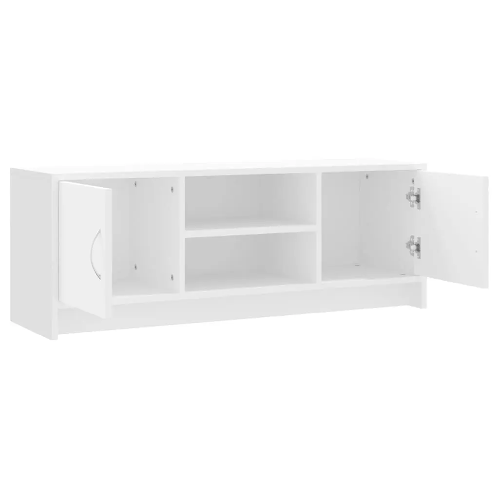 TV Cabinet White 102x30x37.5 cm Living Room Media Stand Storage Unit with Doors
