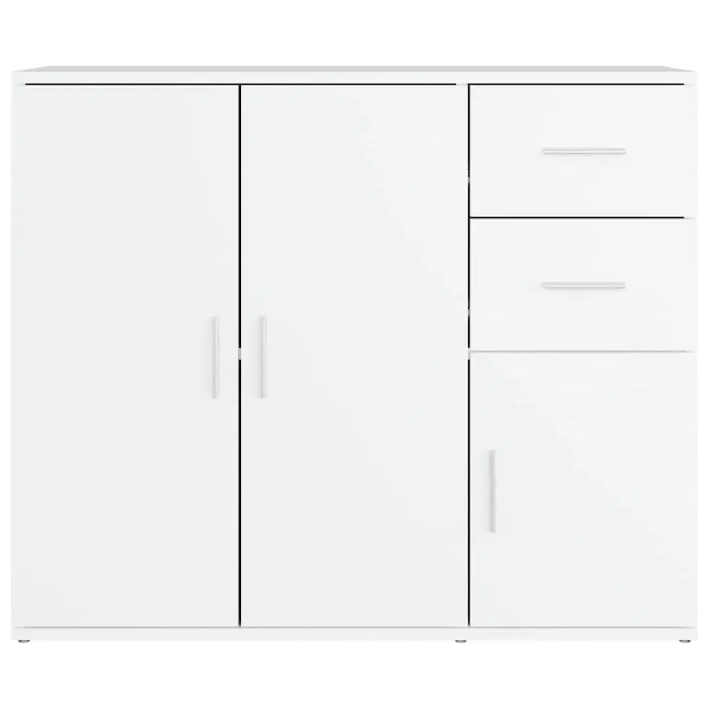 Sideboard White Storage Cabinet Cupboard 91x29.5x75 cm Engineered Wood Furniture