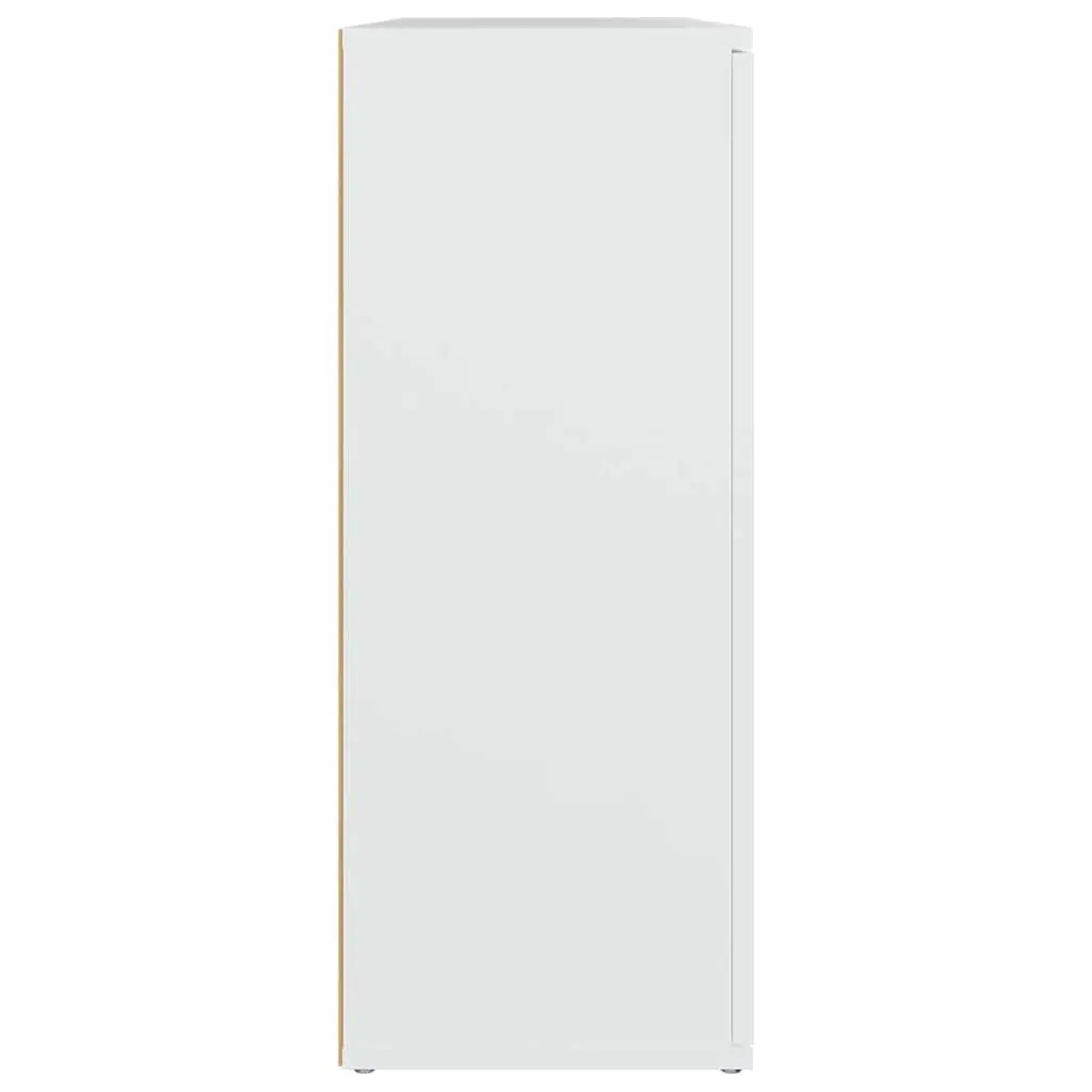Sideboard White Storage Cabinet Cupboard 91x29.5x75 cm Engineered Wood Furniture