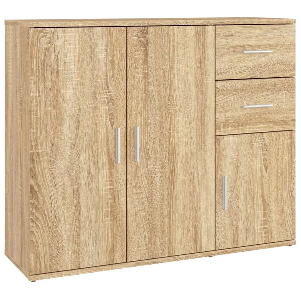 Brown Sideboard Storage Cabinet Engineered Wood 91cm Length 29.5cm Width 75cm Height