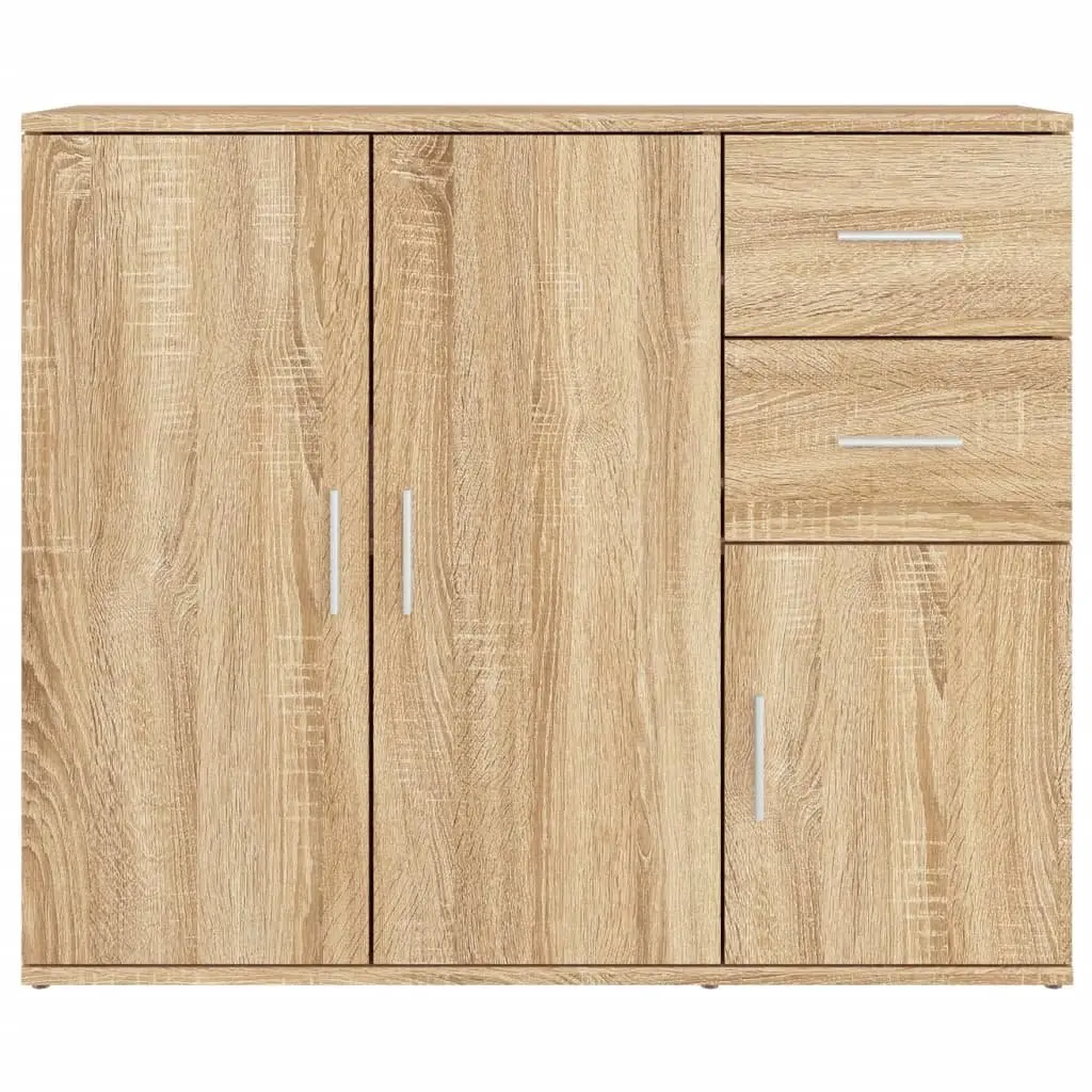 Brown Sideboard Storage Cabinet Engineered Wood 91cm Length 29.5cm Width 75cm Height