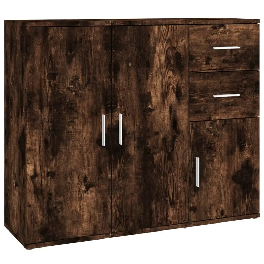 Sideboard Storage Cabinet Living Room Brown Engineered Wood 91x29.5x75cm