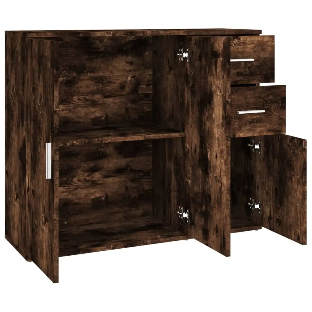 Sideboard Storage Cabinet Living Room Brown Engineered Wood 91x29.5x75cm