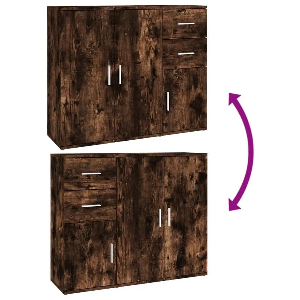 Sideboard Storage Cabinet Living Room Brown Engineered Wood 91x29.5x75cm