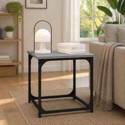 Grey Sonoma Side Table - 40x40x40 cm Industrial Design