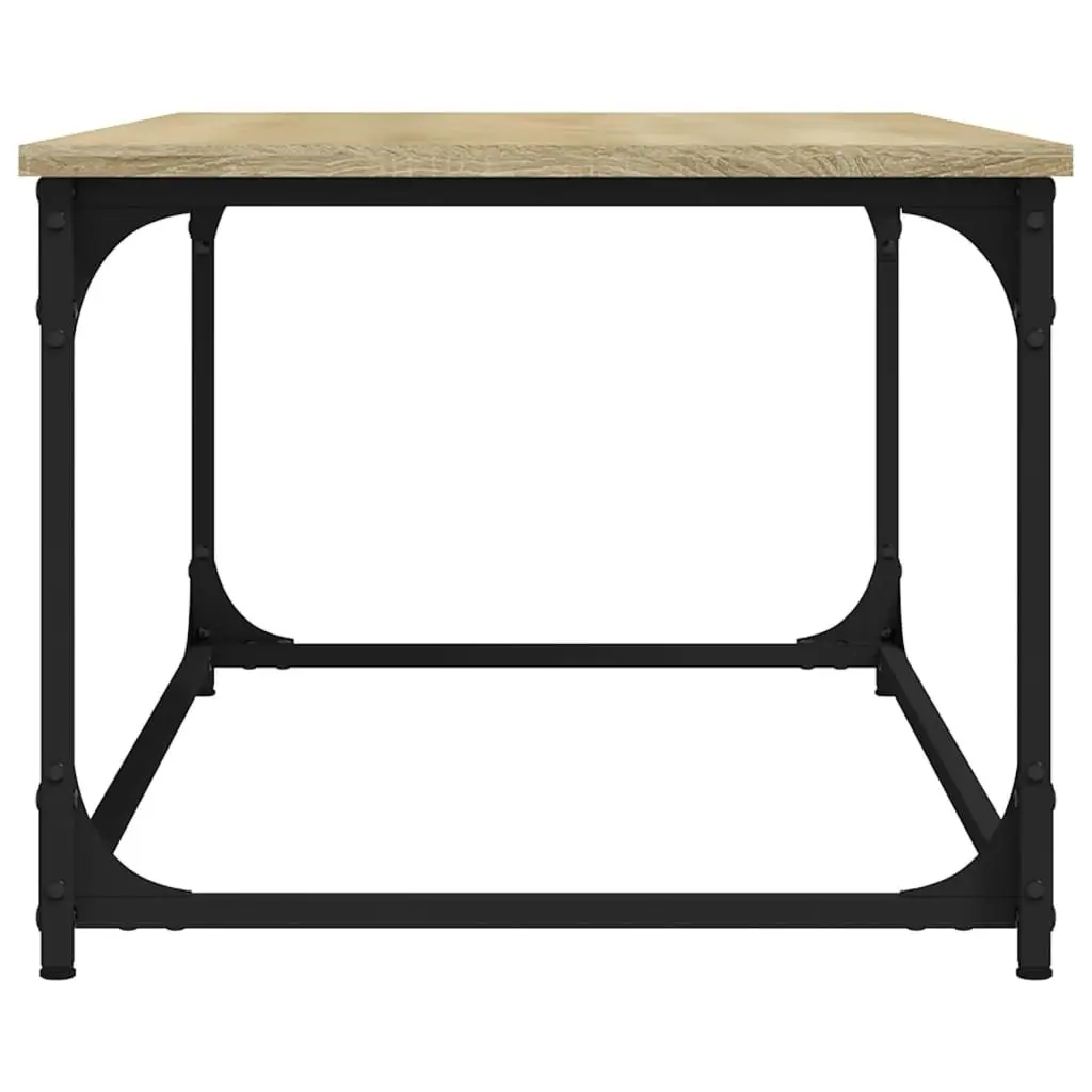Coffee Table Living Room Brown Engineered Wood Iron Frame 102 x 50 x 40 cm