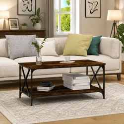 Coffee Table Dimensions: 100x50x45cm with Storage