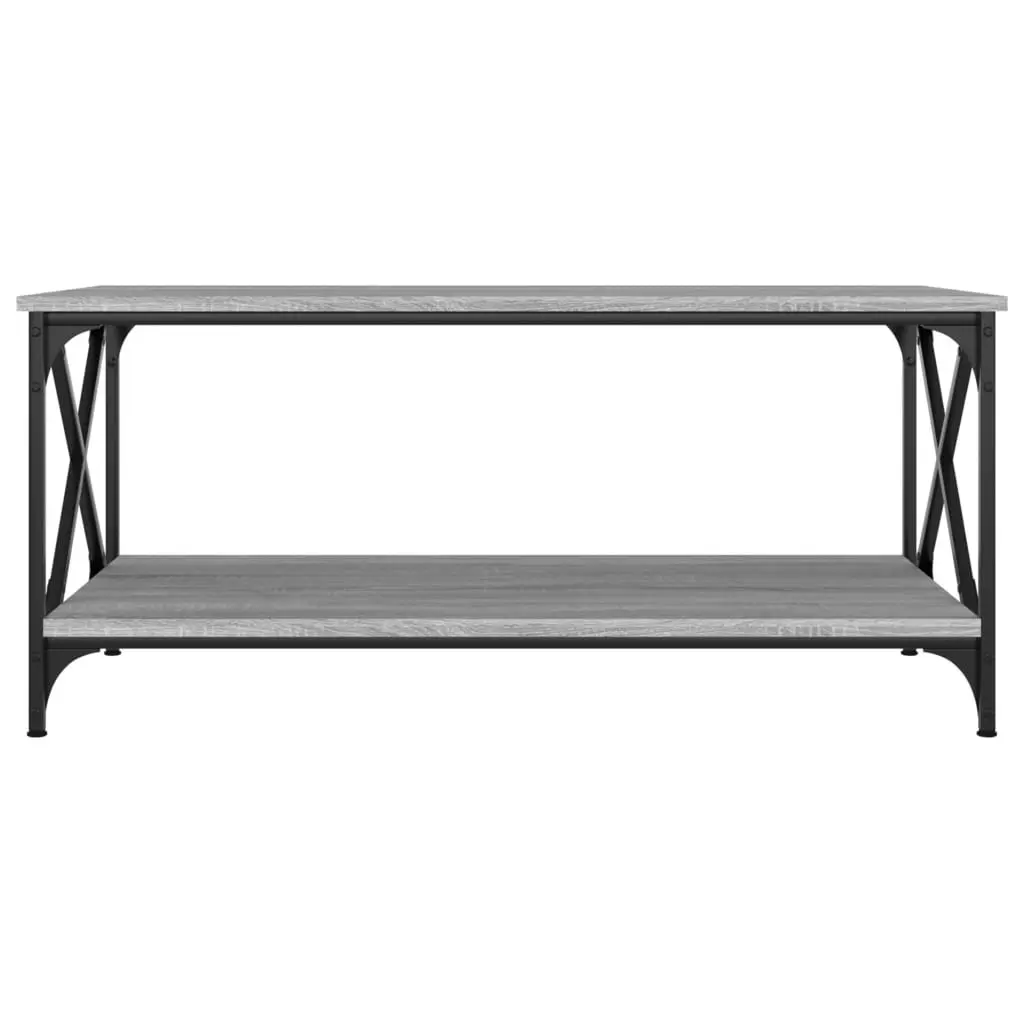 Coffee Table Grey Sonoma Living Room Furniture Open Shelf Storage Accent Design