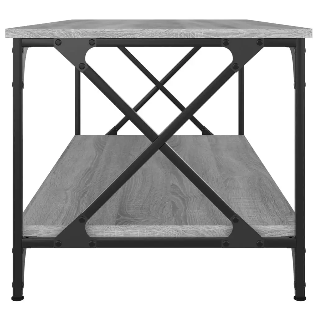 Coffee Table Grey Sonoma Living Room Furniture Open Shelf Storage Accent Design