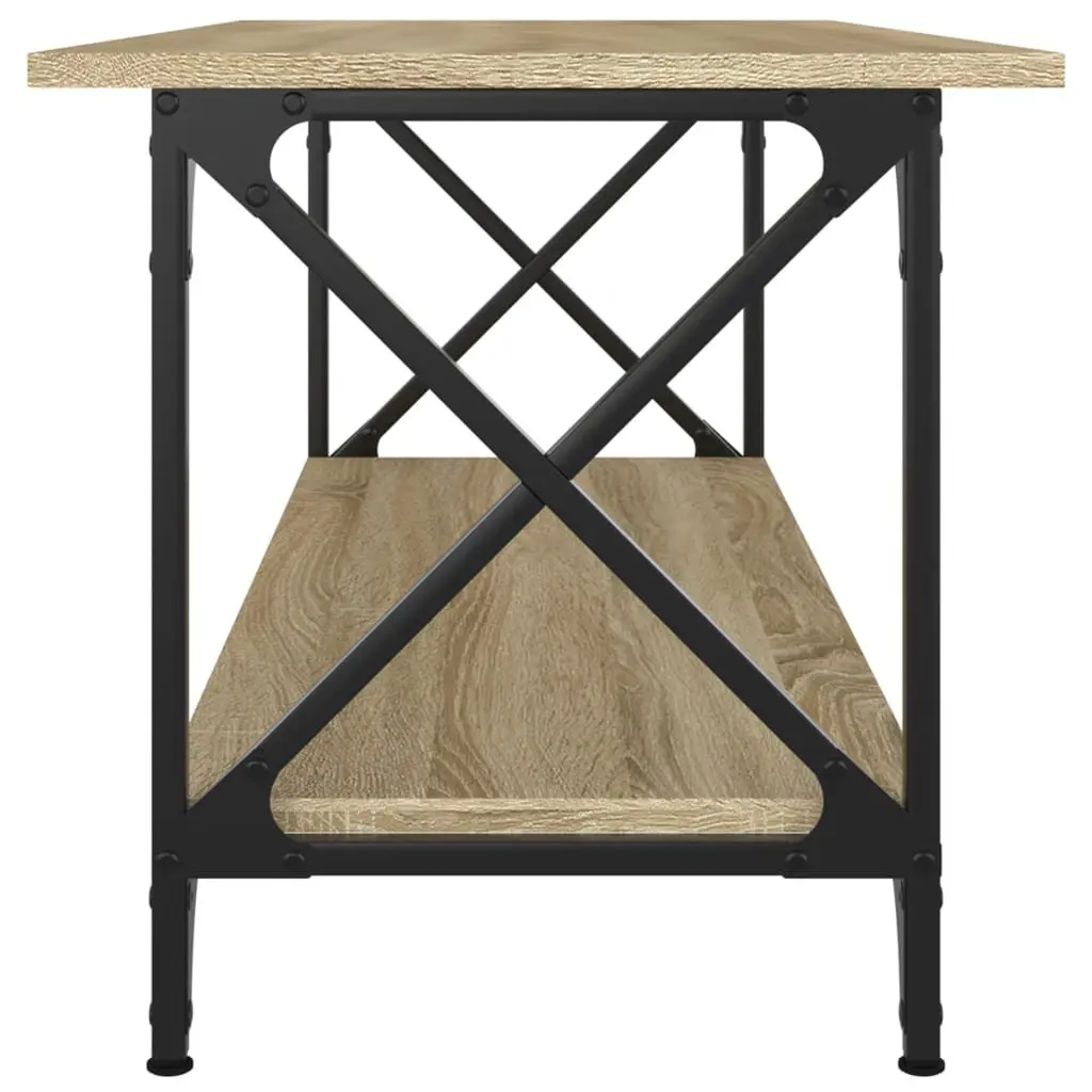 Brown Coffee Table with Open Shelf