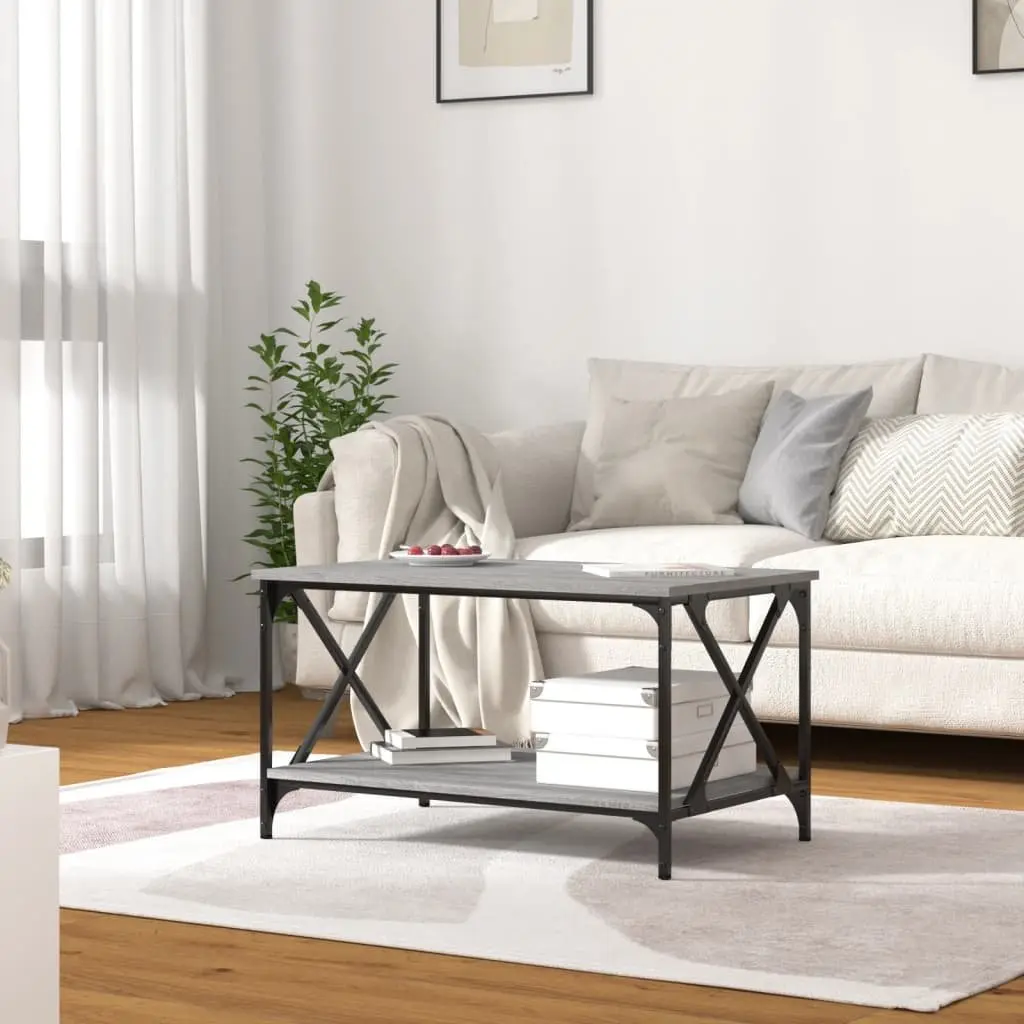 Coffee Table Living Room Grey 80x50x45 cm