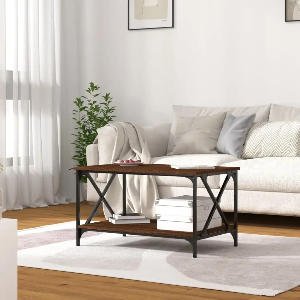 Coffee Table Living Room Brown Oak 80x50x45 cm