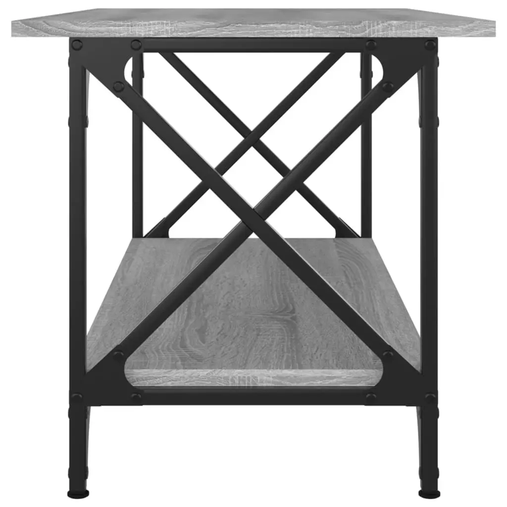 Coffee Table Grey Sonoma Open Shelf Living Room Accent Furniture Storage