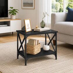 Specifications for Black Coffee Table with Open Shelf