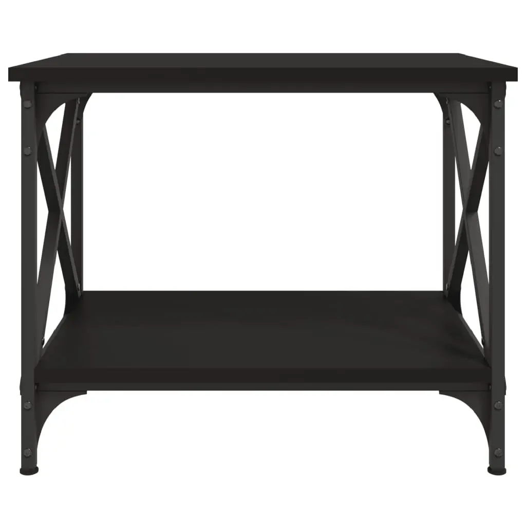 Black Coffee Table with Open Shelf