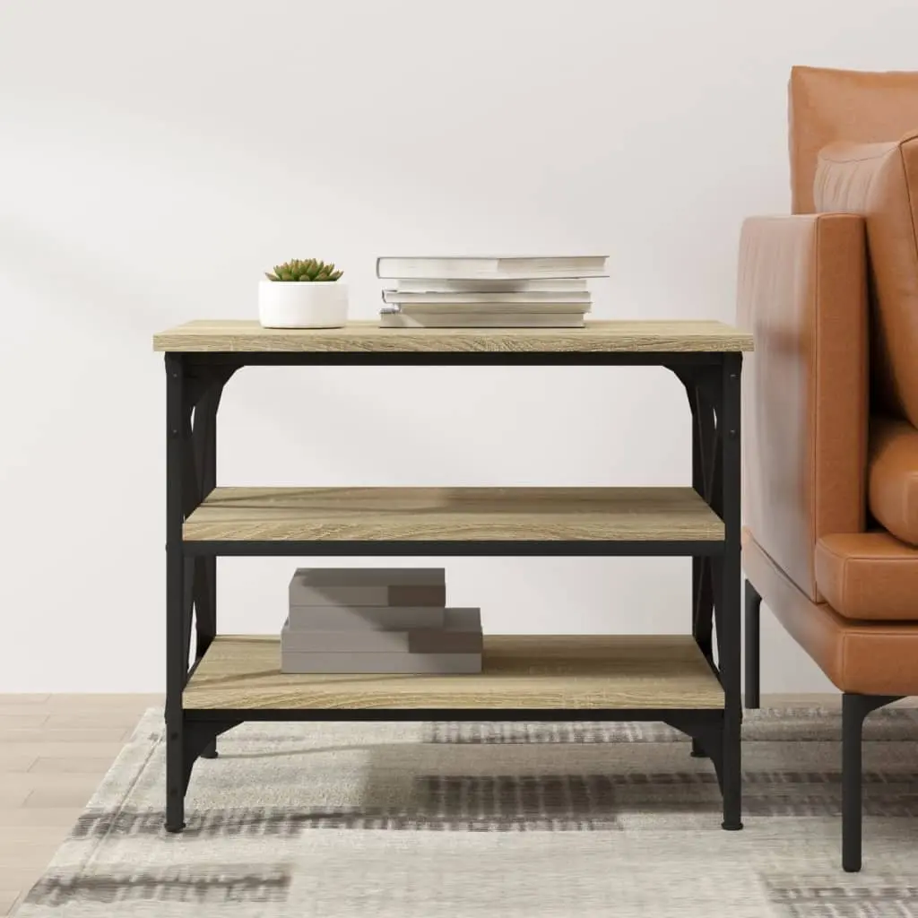 Brown Engineered Wood Side Table