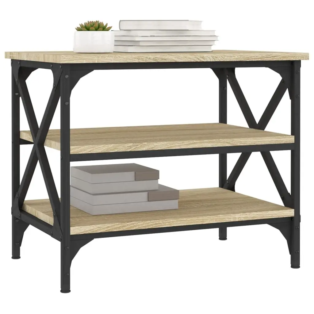 Brown Engineered Wood Side Table