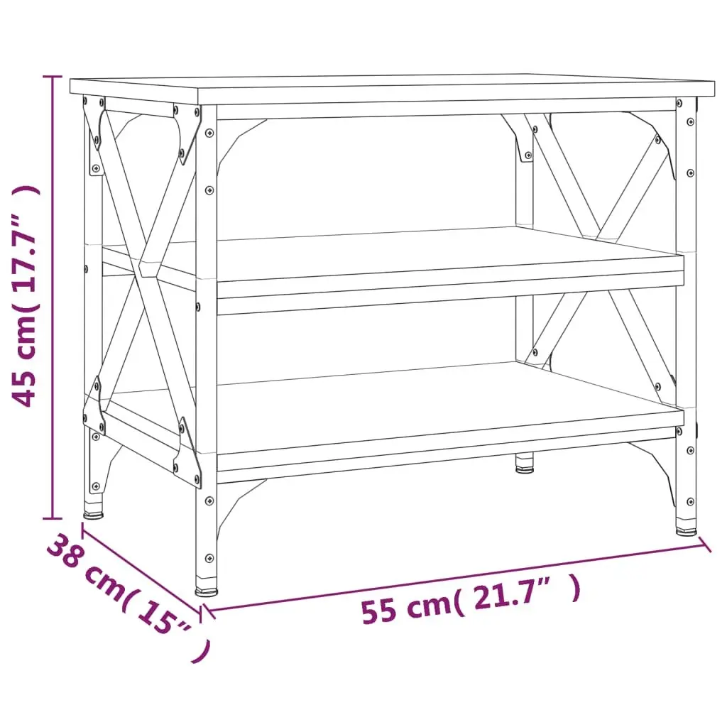 Brown Engineered Wood Side Table