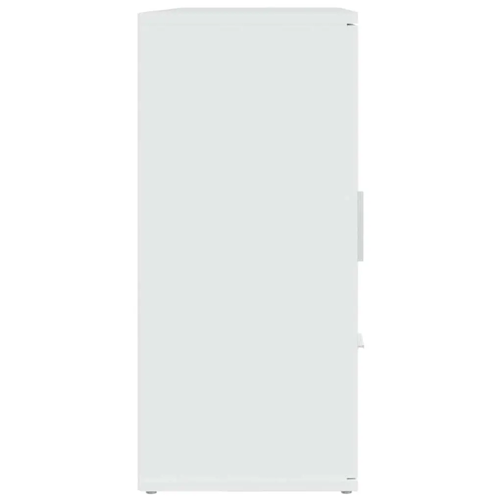 White Sideboard Storage Cabinet for Living Room 91x29.5x65cm Engineered Wood Buffet 2 Doors 3 Drawers