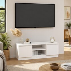 Specifications of a White TV Cabinet with Door