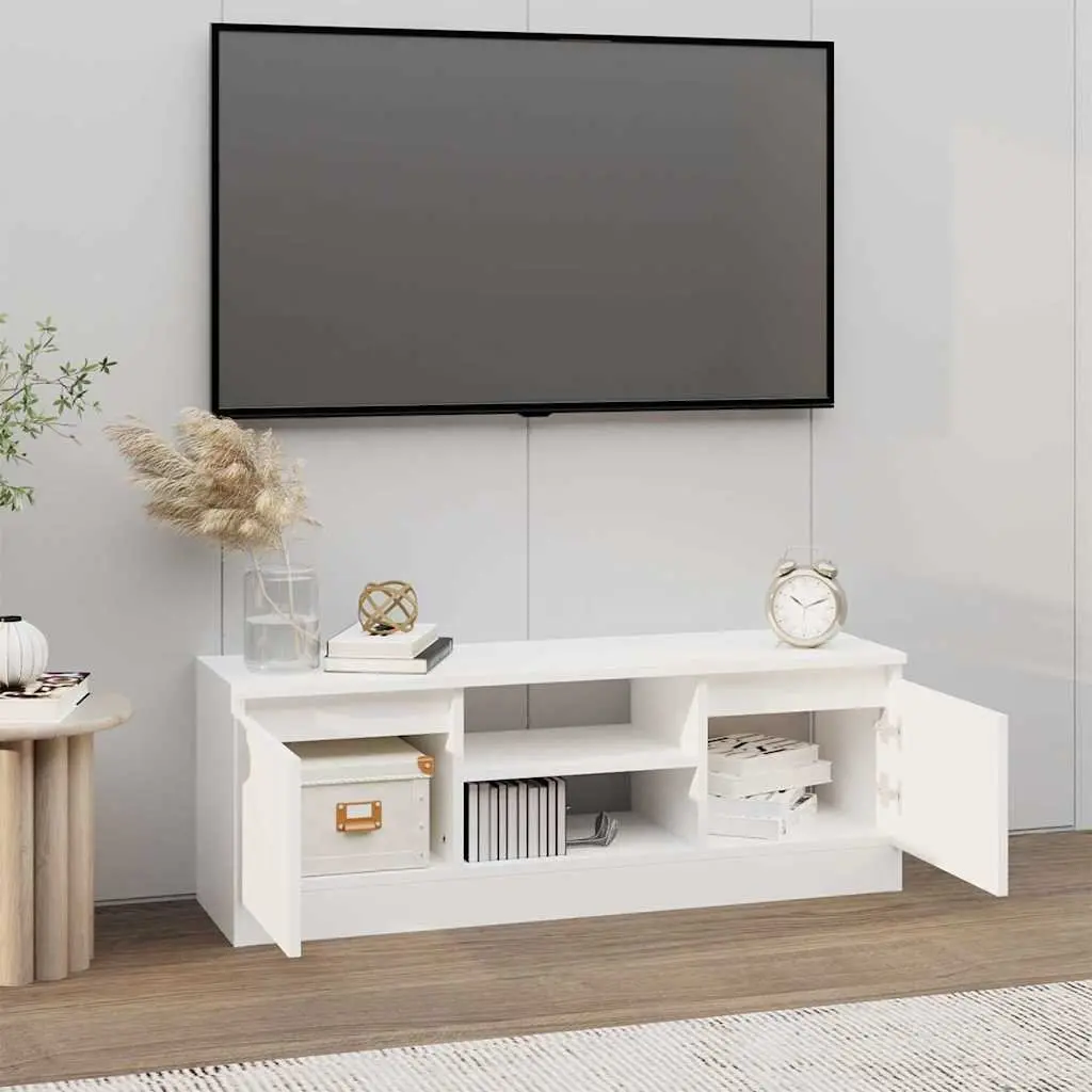 TV Cabinet with Door for Living Room White Storage Unit 102 x 30 x 36 cm