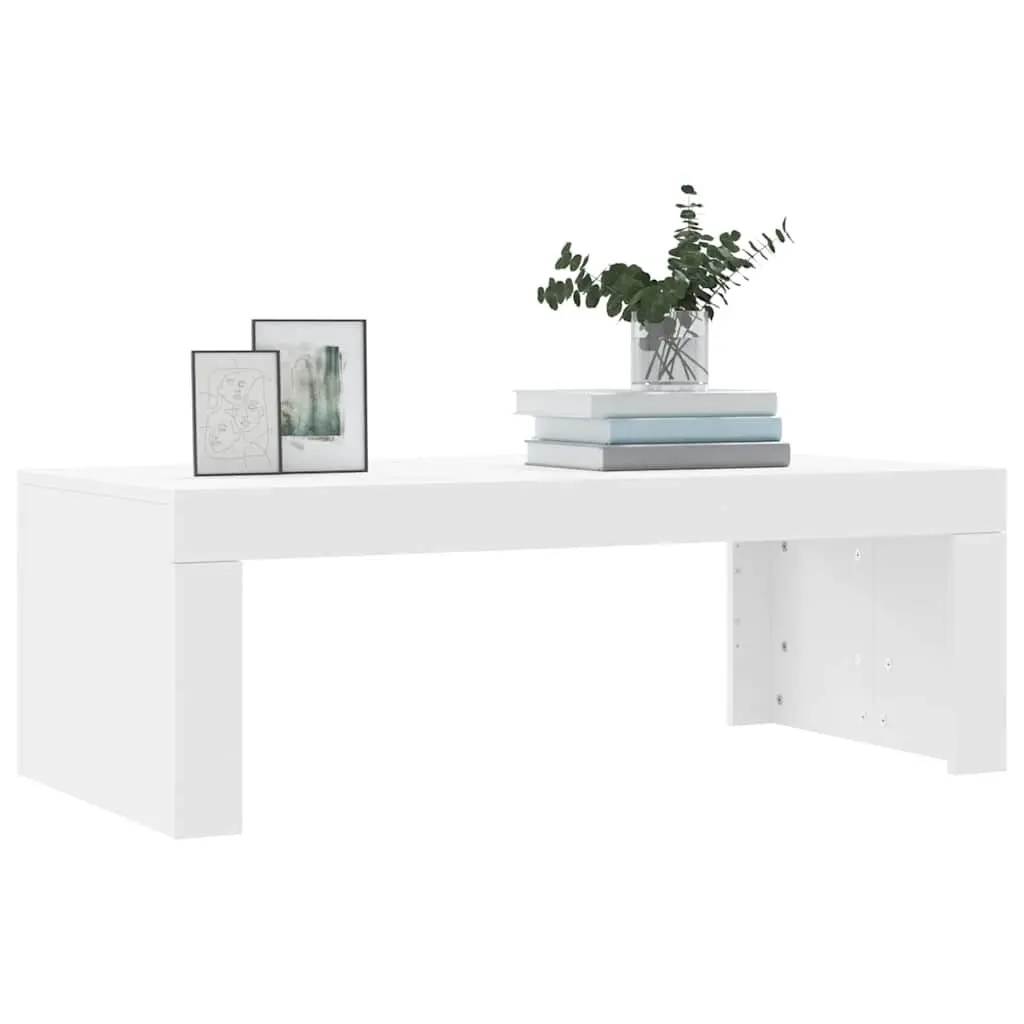 Coffee Table Living Room White 102x50x36 cm Modern Engineered Wood