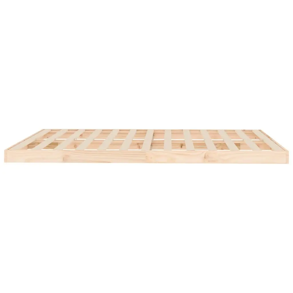 Bed Frame Bedroom 150x200 cm Solid Pine Wood Slatted Base Brown