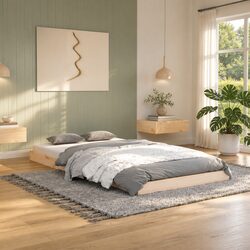 Solid Pine Bed Frame 90x190 cm - Durable Wooden Furniture