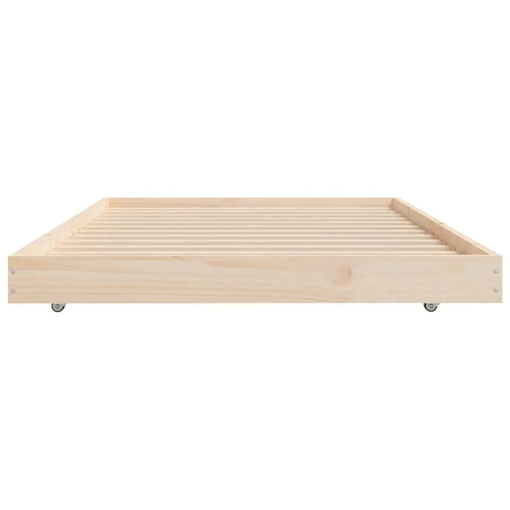 Solid Pine Wood Bed Frame 90x190 cm