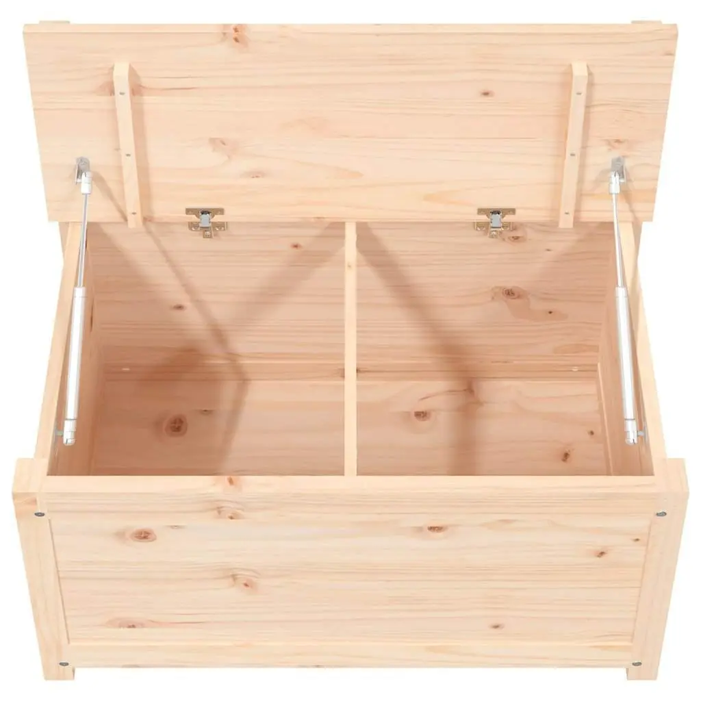 Wooden Storage Bench with Backrest Brown Solid Pine Wood Seating Furniture