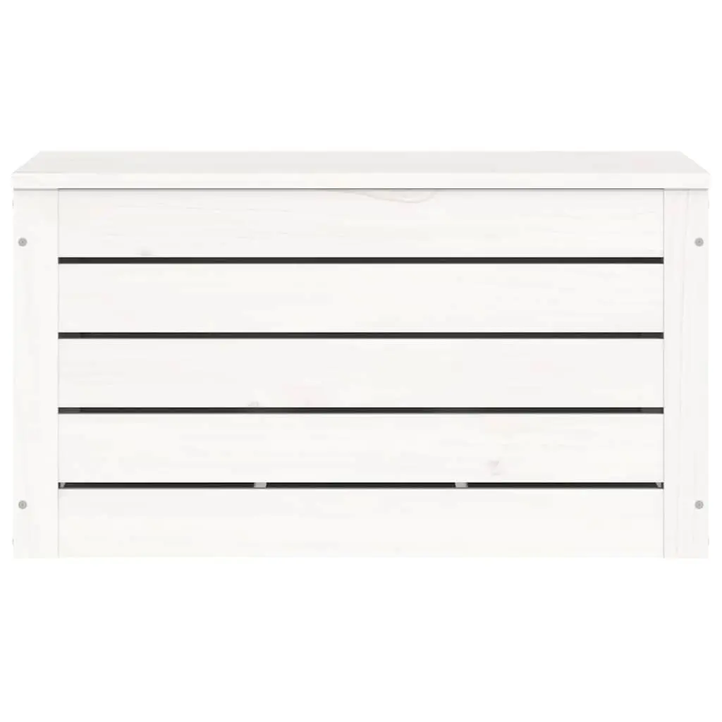 Storage Box White Solid Wood Pine Chest Organizer Home 59.5 x 36.5 x 33 cm