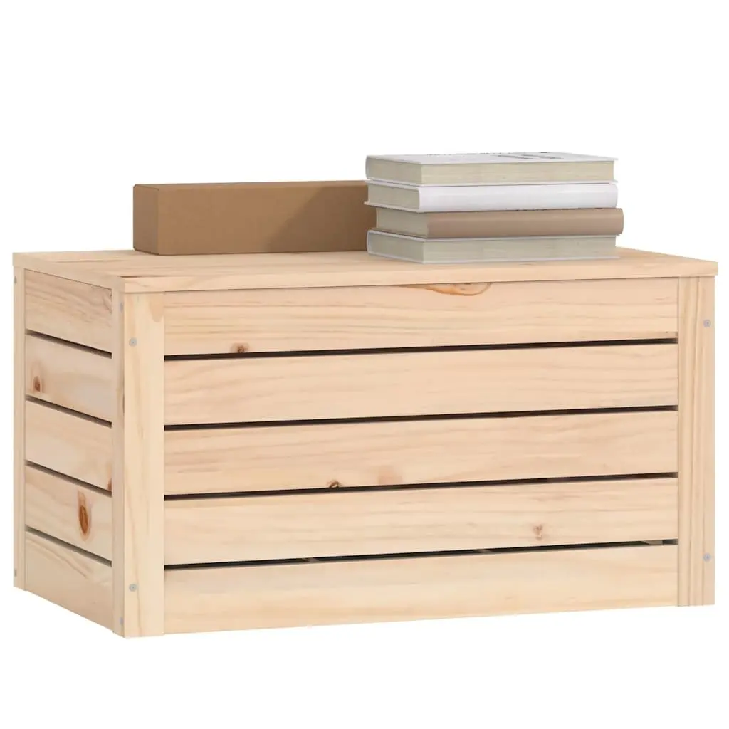 Solid Wood Storage Box 89x36.5x33 cm Pine Furniture with Lid Home Organization