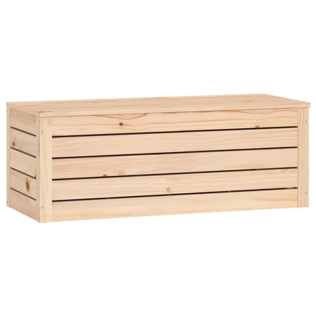 Solid Wood Storage Box 89x36.5x33 cm Pine Furniture with Lid Home Organization