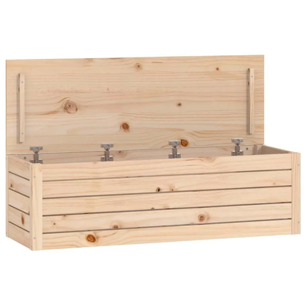 Storage Box Solid Pine Wood Chest Trunk Organiser Bedroom Living Room Brown