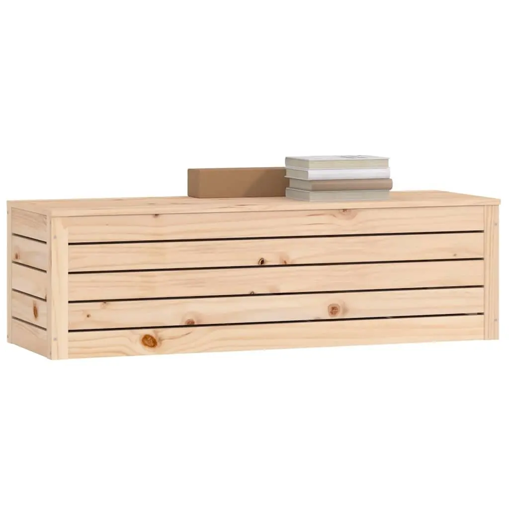 Storage Box Solid Pine Wood Chest Trunk Organiser Bedroom Living Room Brown