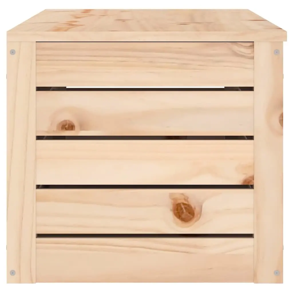Storage Box Solid Pine Wood Chest Trunk Organiser Bedroom Living Room Brown