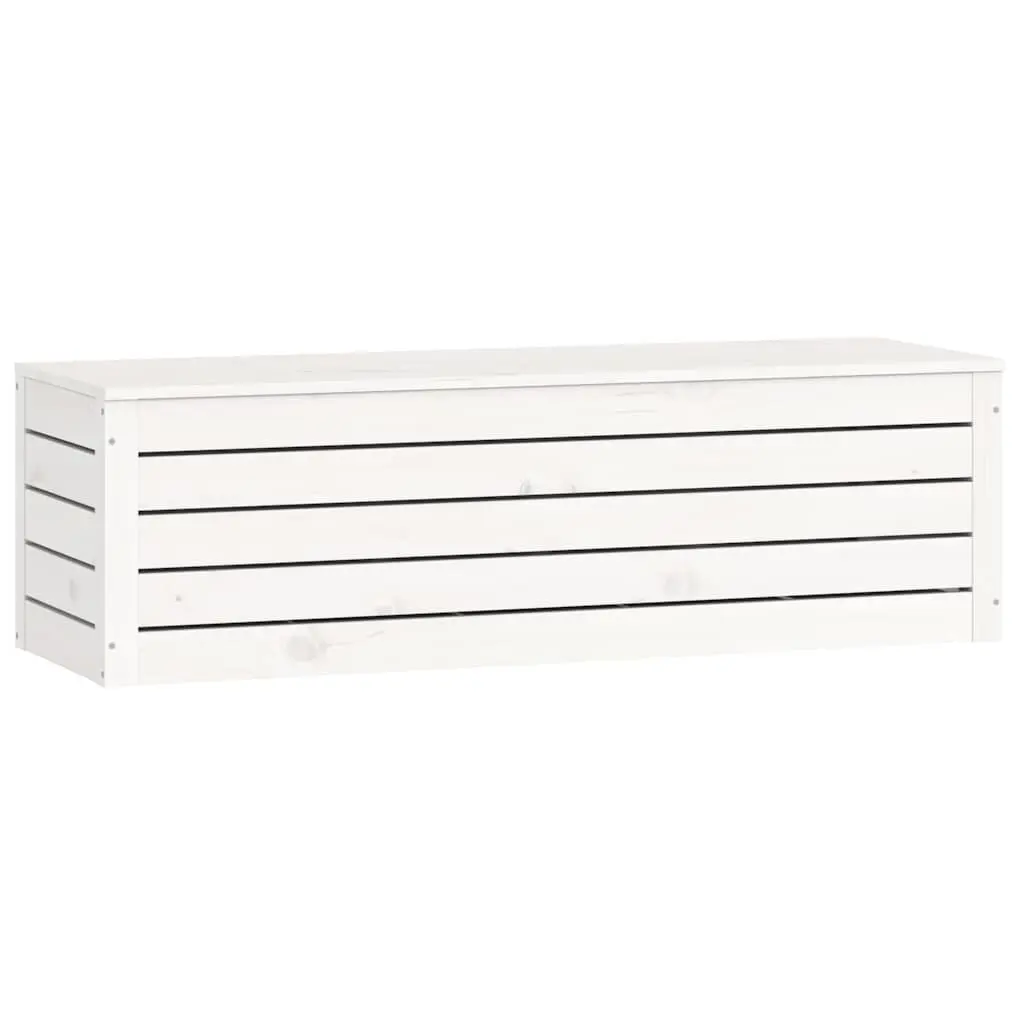 Storage Box White 109x36.5x33cm Solid Pine Wood Chest Organiser Furniture