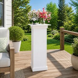 Flower Stand Specifications: White 40x40x90cm Solid Pine