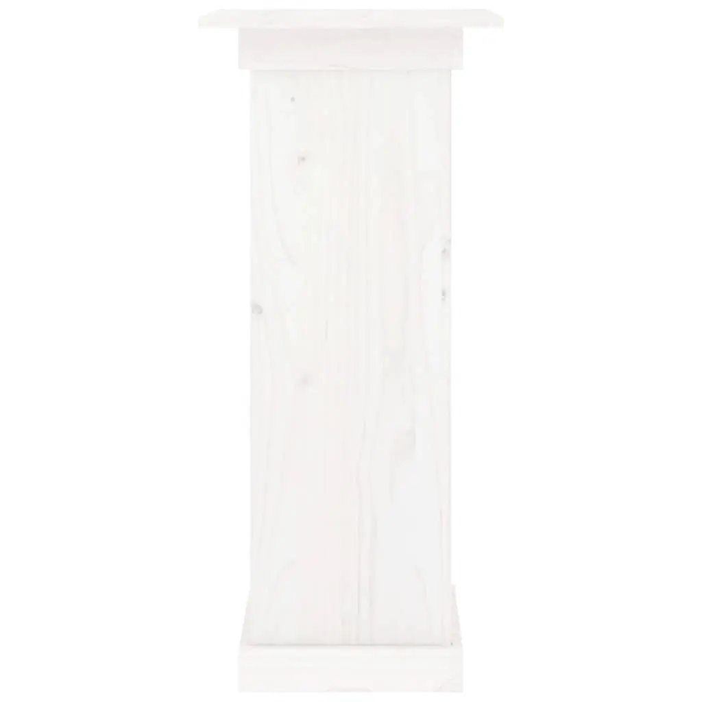 Flower Stand White 40x40x90cm Solid Wood Pine Plant Display Garden Patio Decor