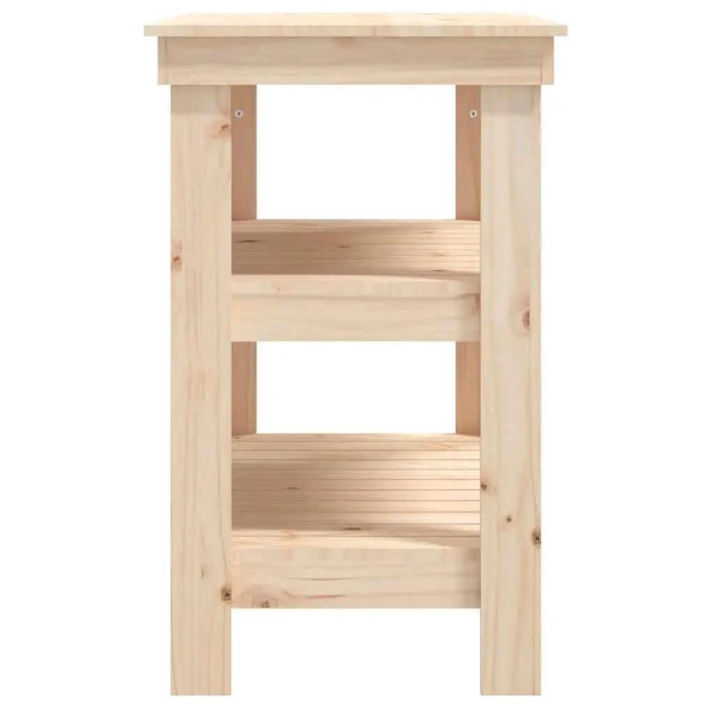 Wooden Work Bench for Garage Workshop 78.5 x 50 x 80 cm Solid Pine Wood Brown