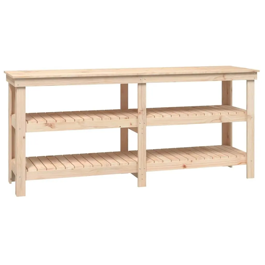 Solid Wood Pine Work Bench 181x50x80 cm