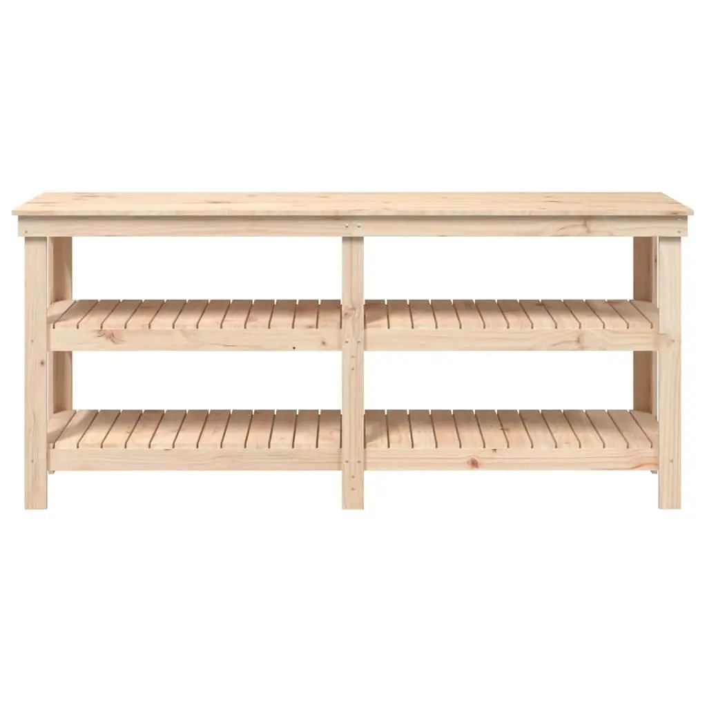 Solid Wood Pine Work Bench 181x50x80 cm