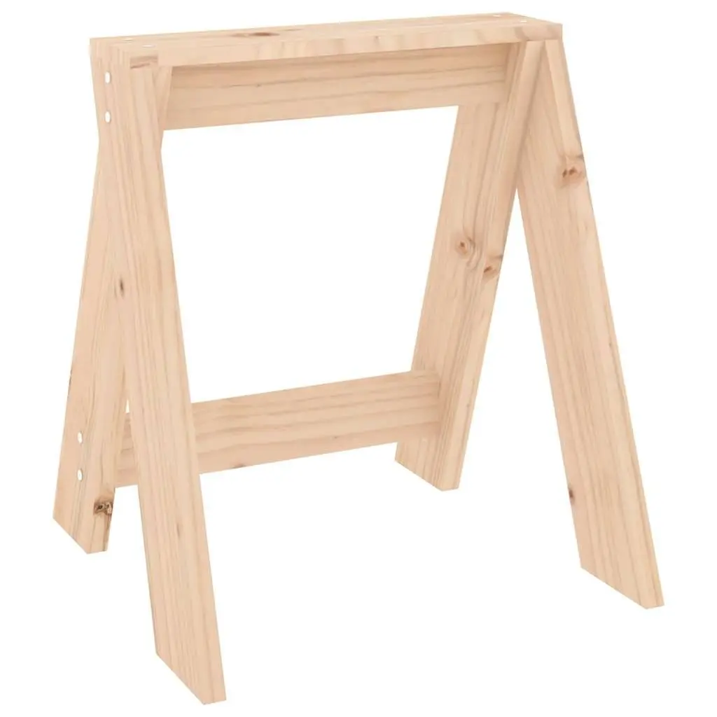 Wooden Stools Set of 2 Pine Wood Kitchen Dining Bar Seating 40 x 40 x 45 cm