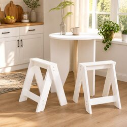 White Pine Bar Stools Set of 2 - Dimensions: 40x40x45 cm