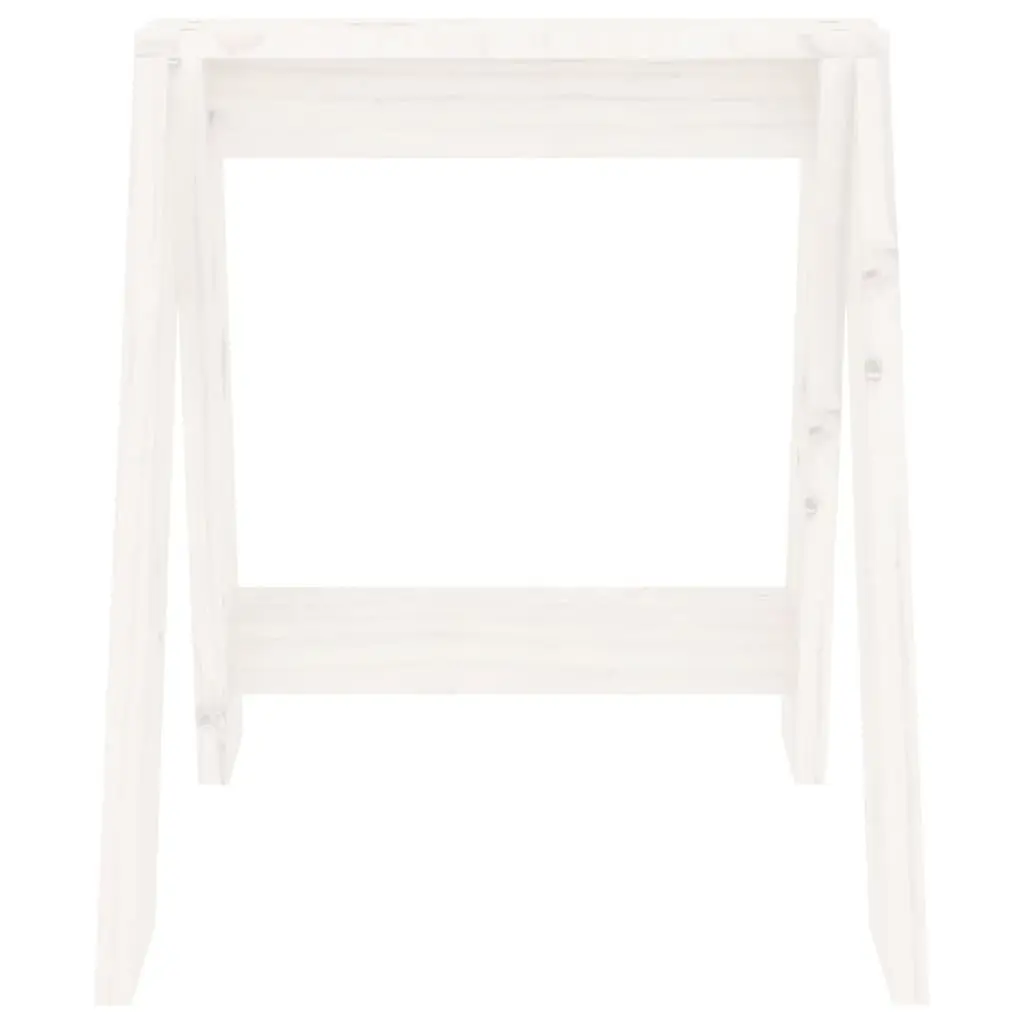 White Wooden Bar Stools Set of 2 Kitchen Dining Room Seating 40 x 40 x 45 cm